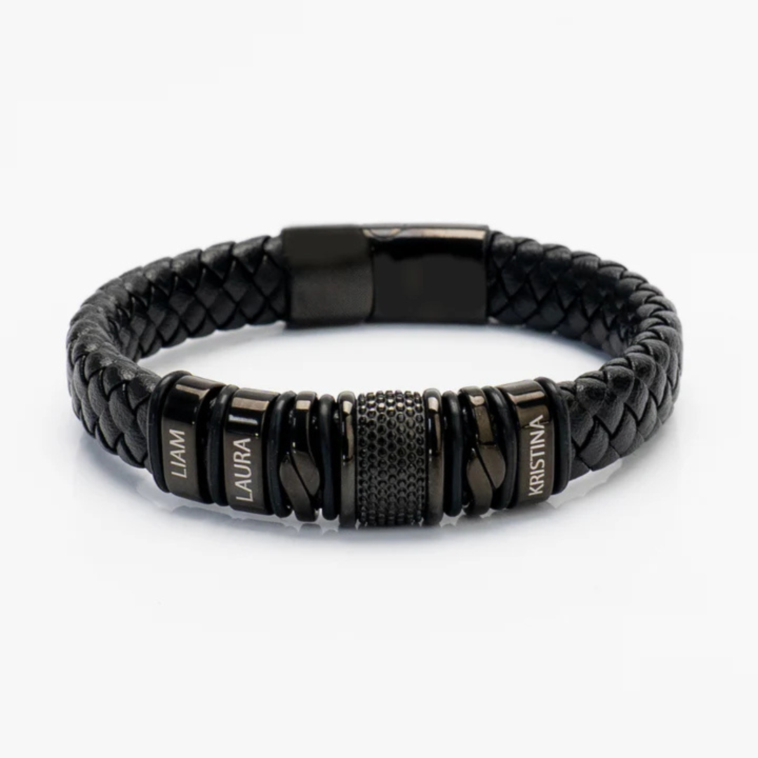 Bracciale Uomo in Acciaio con Targhetta Inciso Papà Migliore Del Mondo