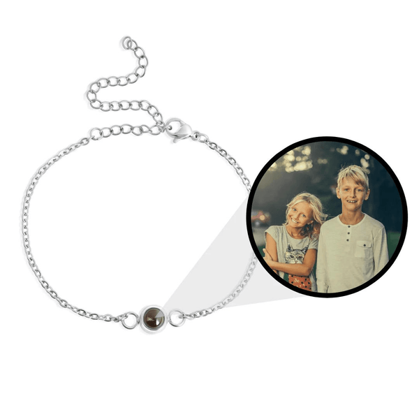 Bracciale Personalizzato Con Foto A Cuore - Argento 925 - Regalo Donna Originale