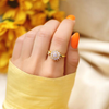 Sunflower™ Set Anello e Collana Antistress in Acciaio