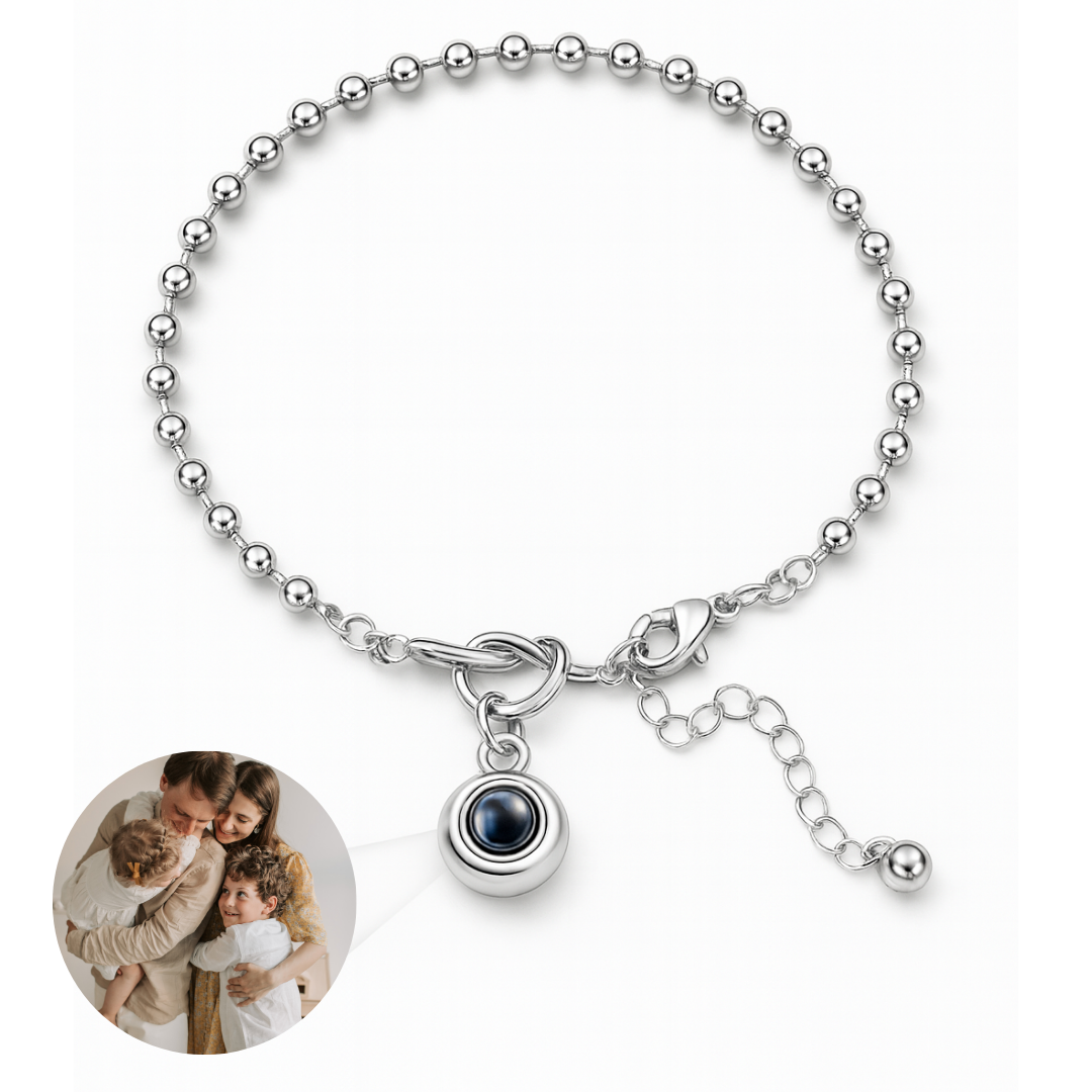 Remember™ Bracciale con nodo personalizzato con foto | Acciaio inossidabile