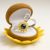 Remember - Anello Girasole personalizzato con foto | Argento 925S | Regolabile