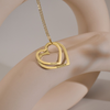 Collana Claire con Cuori Concentrici personalizzata con Incisioni - Acciaio Inossidabile