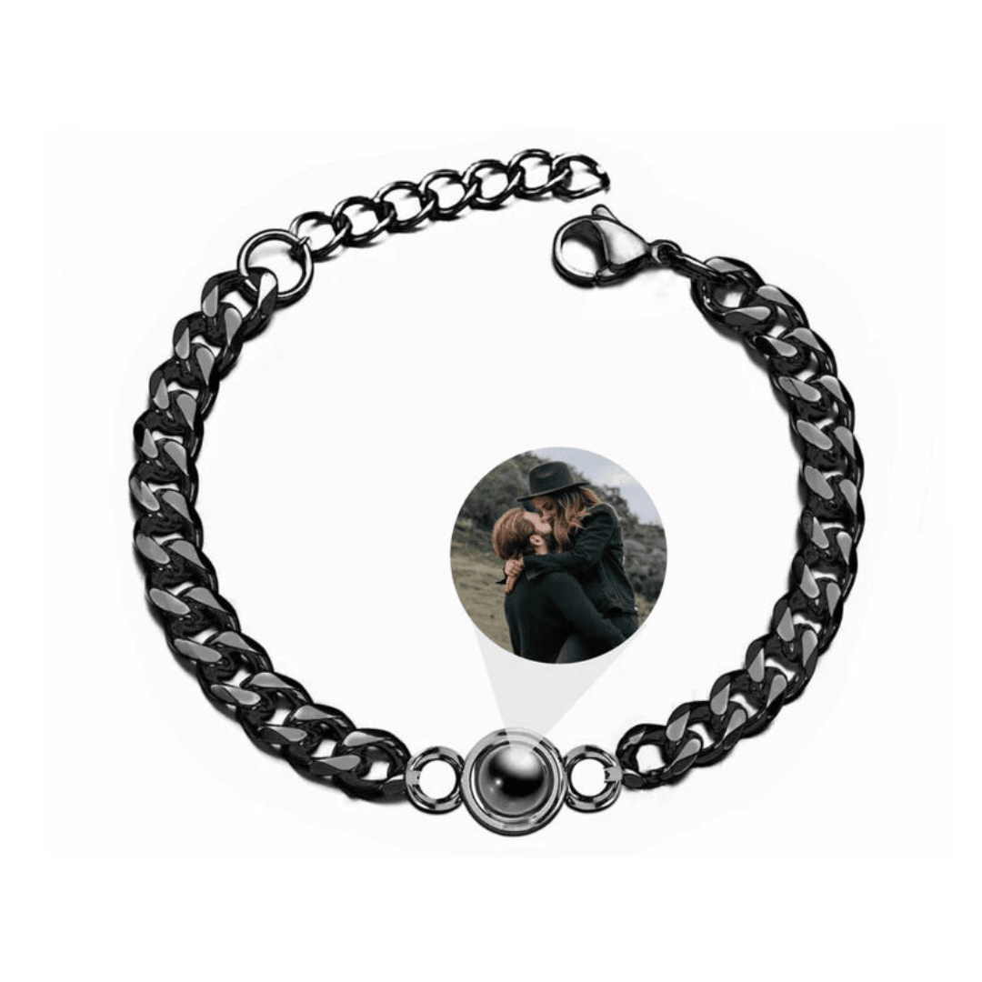 Remember™ Bracciale Cuban in Acciaio personalizzato con foto - Joelite Gioielli