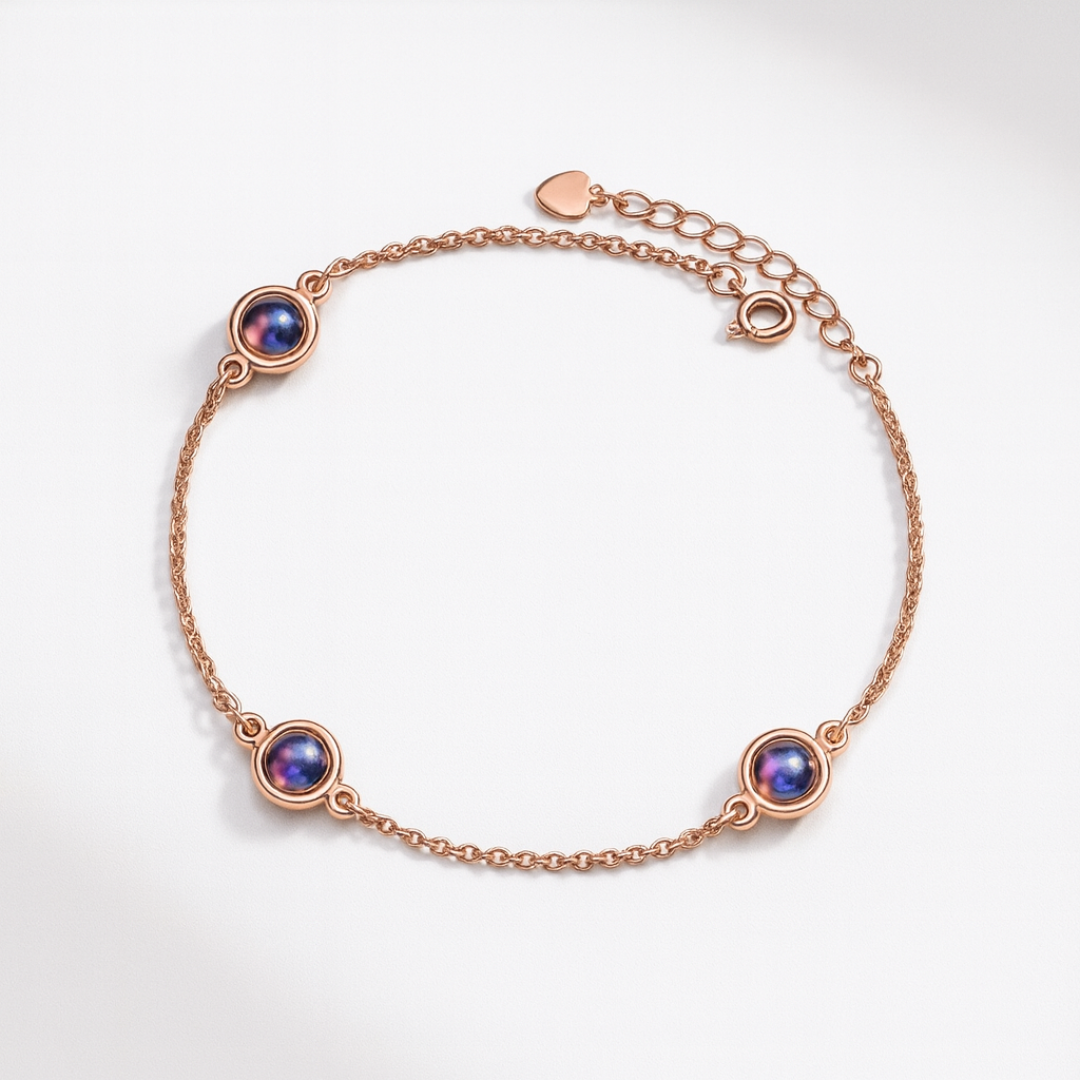 Remember™ Bracciale Triplo personalizzato con foto | Acciaio Inossidabile