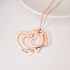 Collana Claire con Cuori Concentrici personalizzata con Incisioni - Acciaio Inossidabile