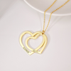 Collana Claire con Cuori Concentrici personalizzata con Incisioni - Acciaio Inossidabile