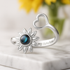 Remember - Anello Girasole personalizzato con foto | Argento 925S | Regolabile
