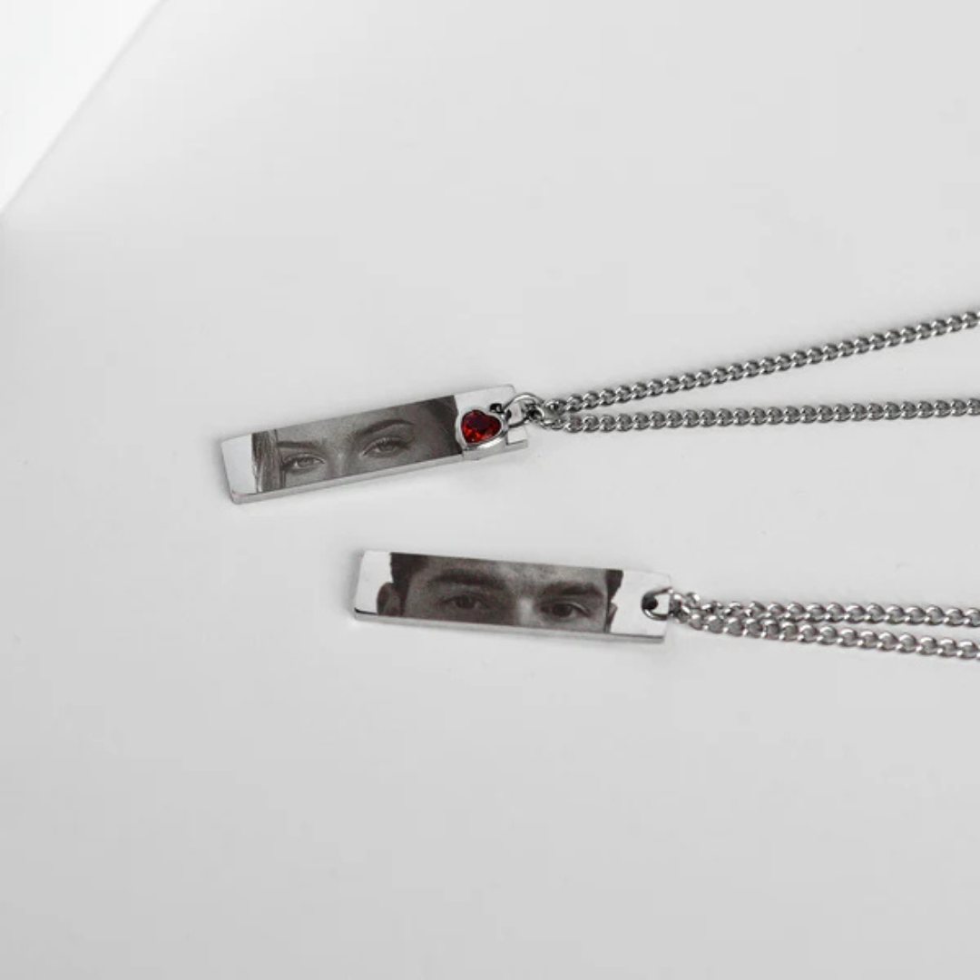Collana Personalizzata Con Codice Spotify Scan, Ciondolo A Barra In Acciaio Inossidabile, Nome Inciso, Regalo Uomo Donna - 2
